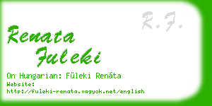 renata fuleki business card